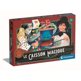 Clementoni - Coffret de magie Le caisson magique avec 80 tours et accessoires - Disparition de bras - Jeu d'illusion pour enfant