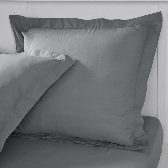 TODAY Taie d'oreiller Essential 63 x 63 + 5 cm Gris TODAY Taie d'oreiller Essential 63 x 63 + 5 cm Gris
