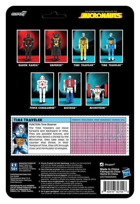 Super7 Micronauts ReAction+ Wave 03 Time Traveler (Bleu translucide) 10 cm Super7 Micronauts ReAction+ Wave 03 Time Traveler (Bleu translucide) 10 cm