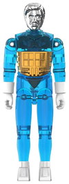 Super7 Micronauts ReAction+ Wave 03 Time Traveler (Bleu translucide) 10 cm