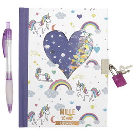 Jeux 2 momes Journal Licorne avec Stylo et Cadenas, Modèles Assortis
