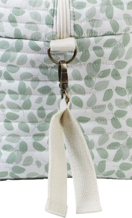 Candide - Sac à langer motif Feuilles - Spacieux et pratique, idéal pour couches et biberons, lavable en machine, devient sac de week-end