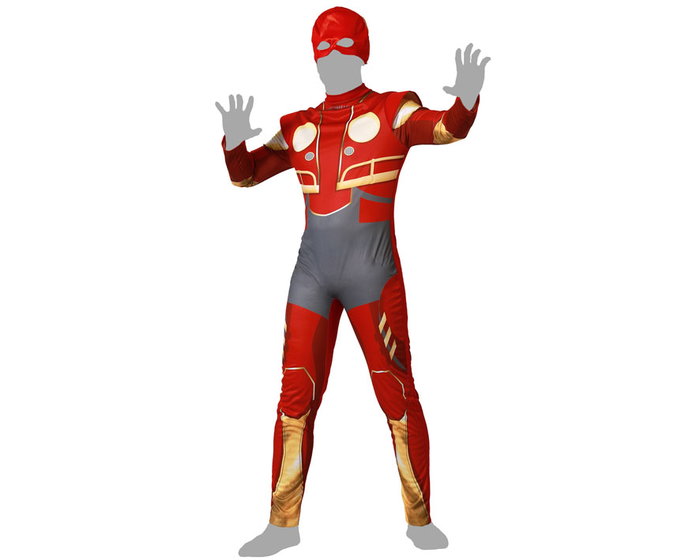 Déguisement adulte homme super-héros rouge, avec masque et combinaison, taille XL - Autres licences - 2023 Déguisement adulte homme super-héros rouge, avec masque et combinaison, taille XL - Autres licences - 2023