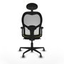 Piqueras y Crespo Chaise de Bureau 2D036G1 Vert Olive avec Appui-tête
