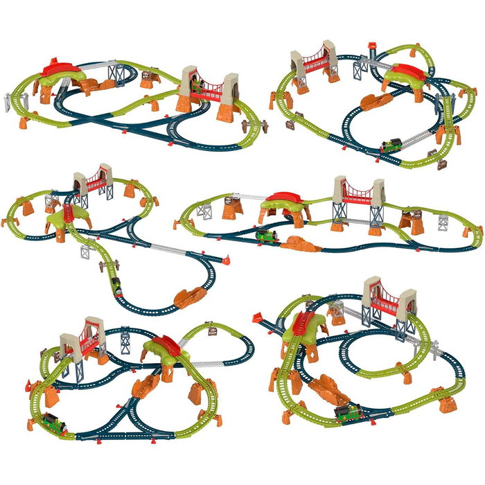 Fisher-Price Thomas & Friends - Set Piste 6 en 1 Motorisé Percy - Locomotive avec Rails - Jouet de Construction - À partir de 3 ans
