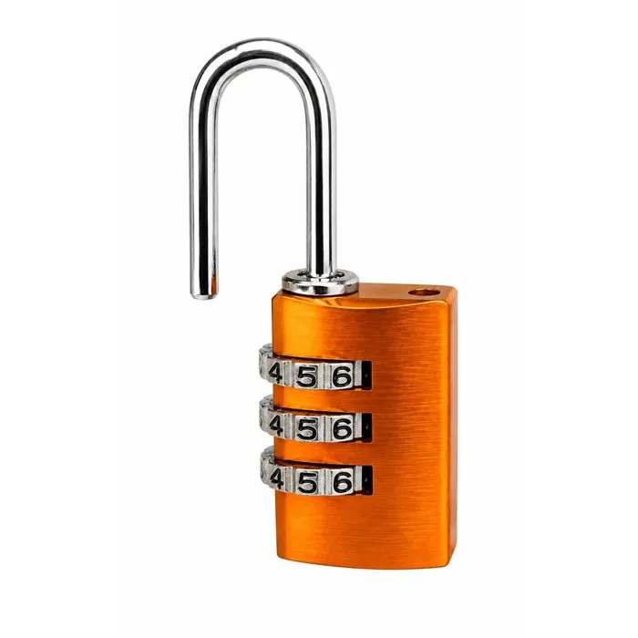Abus Cadenas à combinaison 145/20 en aluminium orange, 3 chiffres, sans clé