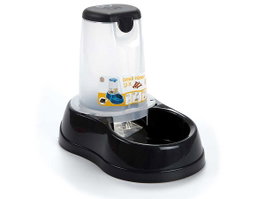 Stefanplast Comedero pour animaux 1,5L plastique anthracite transparent 18x22x29 cm (Set de 8)