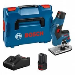 Bosch Professional Affleureuse sans fil GKF 12V-8 avec 2 batteries 3.0 Ah - Légère et ergonomique pour le travail du bois