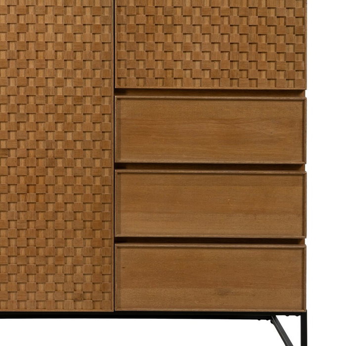 BigBuy Home Buffet MARIGNI Noir Naturel Fer Bois MDF BigBuy Home Buffet MARIGNI Noir Naturel Fer Bois MDF