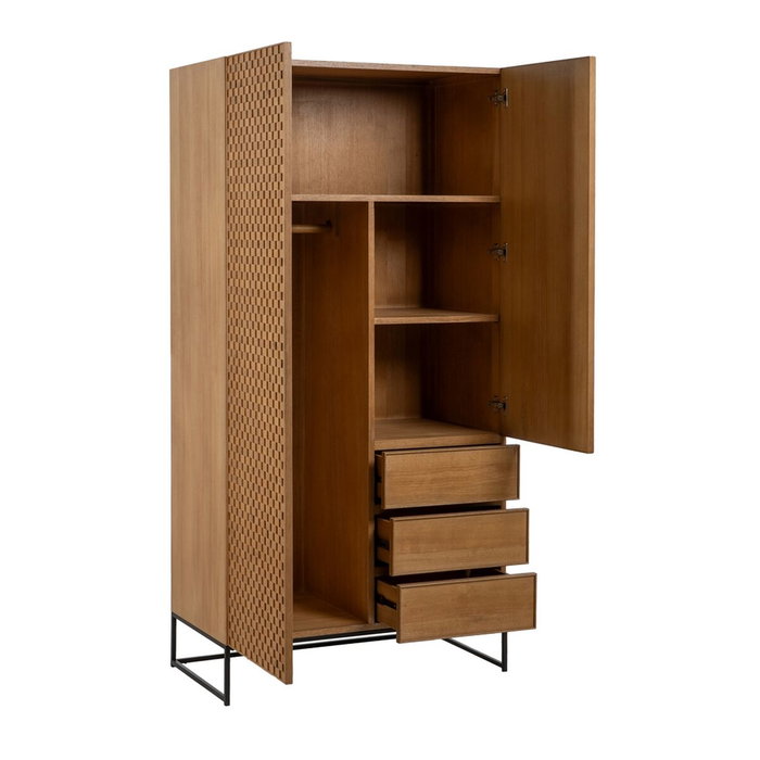 BigBuy Home Buffet MARIGNI Noir Naturel Fer Bois MDF BigBuy Home Buffet MARIGNI Noir Naturel Fer Bois MDF