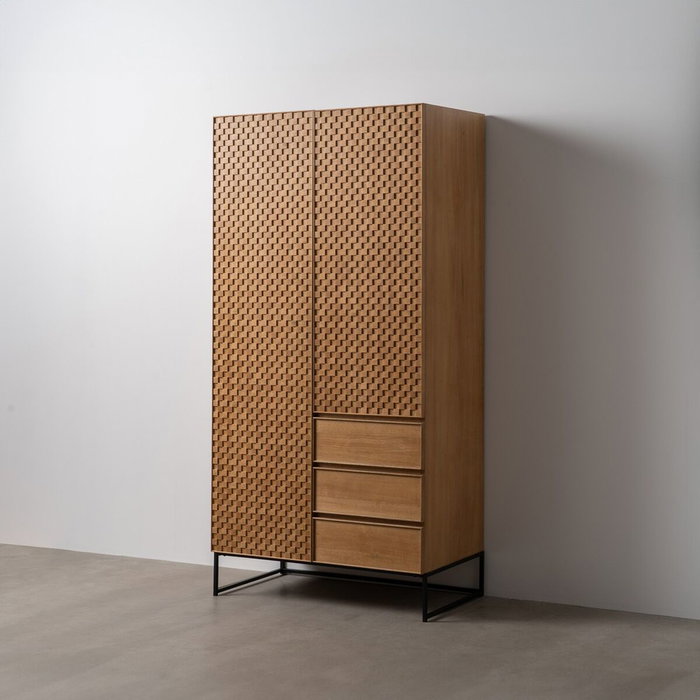 BigBuy Home Buffet MARIGNI Noir Naturel Fer Bois MDF BigBuy Home Buffet MARIGNI Noir Naturel Fer Bois MDF