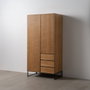 BigBuy Home Buffet MARIGNI Noir Naturel Fer Bois MDF