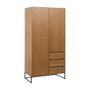 BigBuy Home Buffet MARIGNI Noir Naturel Fer Bois MDF