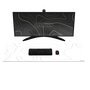 Phoenix technologies Alfombrilla Stratos Tapis de souris grand format 90x40 cm, surface cuir PU, base liège, design topographique