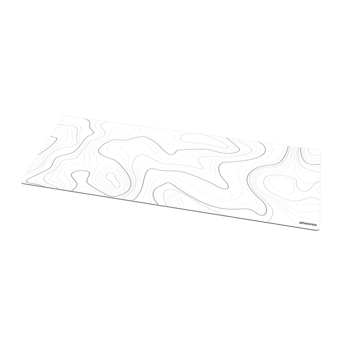 Phoenix technologies Alfombrilla Stratos Tapis de souris grand format 90x40 cm, surface cuir PU, base liège, design topographique
