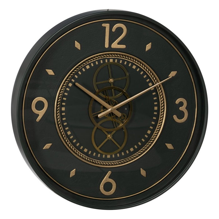 BigBuy Home Horloge Murale Vert Doré Fer 55 x 8,5 x 55 cm BigBuy Home Horloge Murale Vert Doré Fer 55 x 8,5 x 55 cm