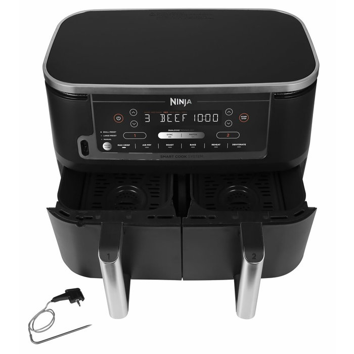 Ninja Air Fryer AF451EU, Friteuse sans huile Double Cuve 9,5 L, Noir Ninja Air Fryer AF451EU, Friteuse sans huile Double Cuve 9,5 L, Noir