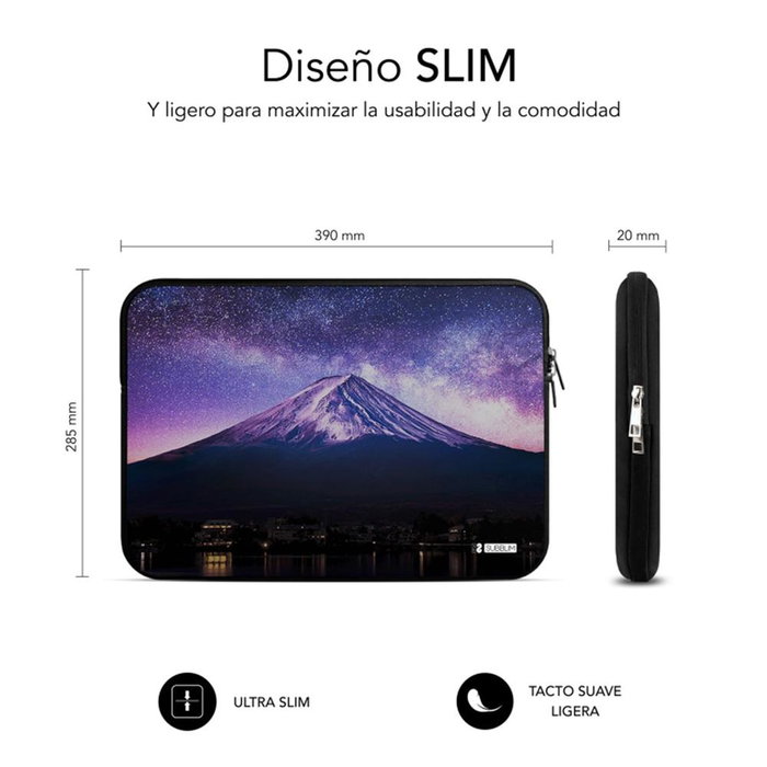 Subblim Housse Portable Trendy Sleeve Neo pour Ordinateur 15.6 Pouces, Neopreno 3mm, Compatible MacBook Pro, Acer, HP, Dell, Lenovo, Asus