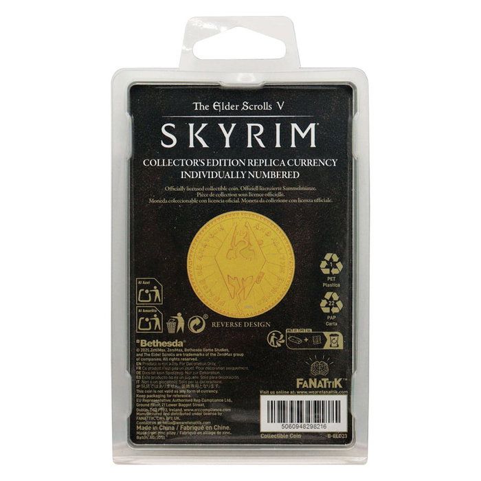 FaNaTtik The Elder Scrolls pièce de collection Septim Misty Gold Edition FaNaTtik The Elder Scrolls pièce de collection Septim Misty Gold Edition