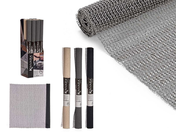 KINVARA Tapis antidérapant assorti Blanc, Gris, Noir KINVARA Tapis antidérapant assorti Blanc, Gris, Noir