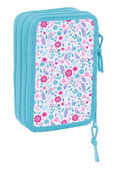 Safta Plumier Triple Blackfit8 "Cool" 37 Pièces - Trousse scolaire avec Compartiments - Dimensions 12,5 x 19,5 x 5,5 cm