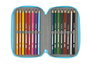Safta Plumier Triple Blackfit8 "Cool" 37 Pièces - Trousse scolaire avec Compartiments - Dimensions 12,5 x 19,5 x 5,5 cm