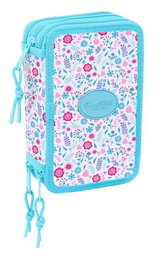 Safta Plumier Triple Blackfit8 "Cool" 37 Pièces - Trousse scolaire avec Compartiments - Dimensions 12,5 x 19,5 x 5,5 cm