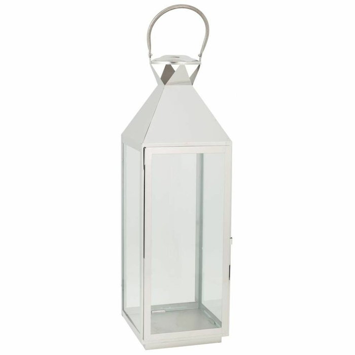 Lanterne Alexandra House Living Argent verre Acier inoxydable 23 x 72 x 24 cm Lanterne Alexandra House Living Argent verre Acier inoxydable 23 x 72 x 24 cm