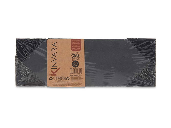 Kinvara Tableau Ardoise Apéritif Rectangulaire 10 x 30 cm Noir (Set de 24) Kinvara Tableau Ardoise Apéritif Rectangulaire 10 x 30 cm Noir (Set de 24)