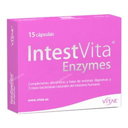 Vitae Intestvita Enzymes 15 gélules - Complément alimentaire avec probiotiques et enzymes digestives