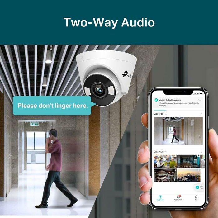 TP-LINK C450 VIGI C450(4MM) Caméra de surveillance extérieure avec objectif 4 mm - Blanc