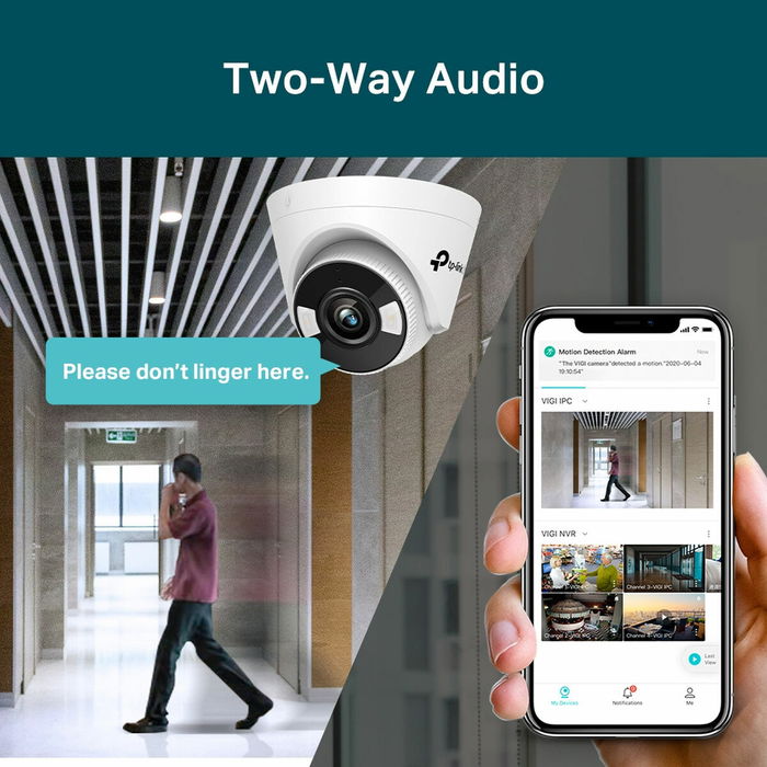 TP-LINK C450 VIGI C450(4MM) Caméra de surveillance extérieure avec objectif 4 mm - Blanc