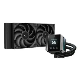 Deepcool Mystique 240 - Watercooling AIO Noir, Affichage LCD, Compatible Intel LGA1700/1200/1151 & AMD AM5/AM4, 2 Ventilateurs 120 mm