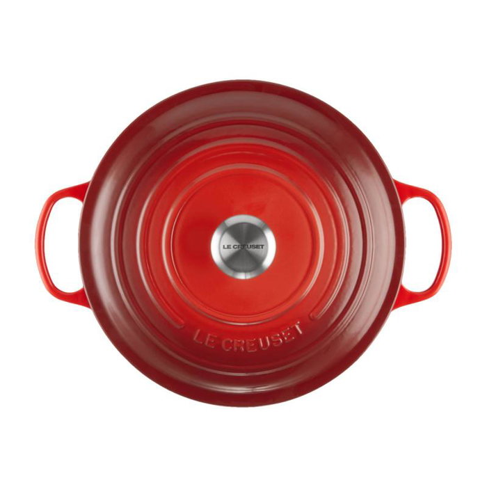 Le Creuset Signature - Kasserolle mit Deckel, 24 cm, 4.2 L, rond, Cerise
