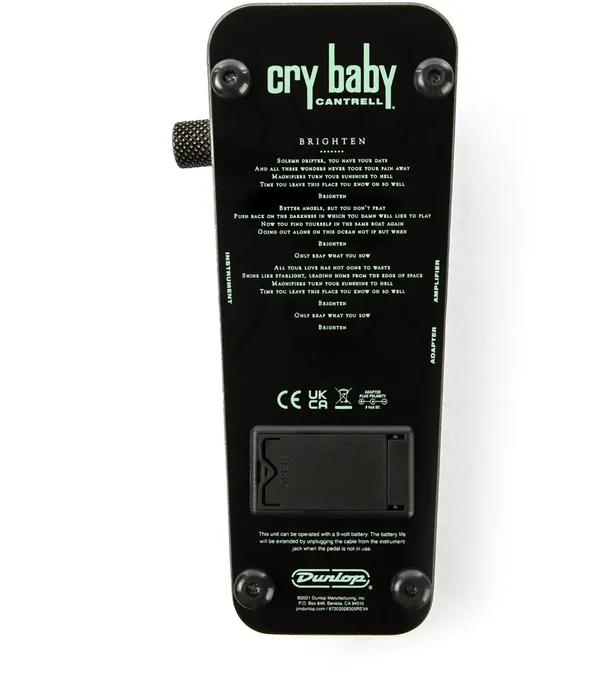 Dunlop Fx Crybaby Wah Jerry Cantrell Firefly Édition Spéciale Pédale d'effet