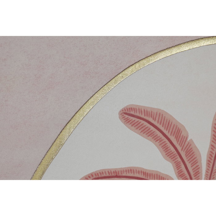 Home ESPRIT Cadre Toile Palmiers Colonial Beige Corail 60 x 2,5 x 60 cm (2 Unités)