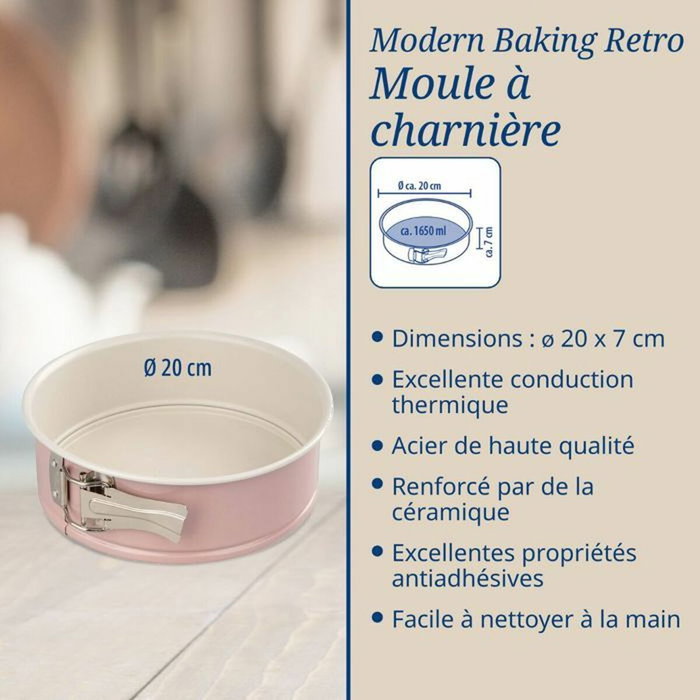 Dr. Oetker Set de 2 moules à manqué et moules pour layer cake - Rétro - Rose Dr. Oetker Set de 2 moules à manqué et moules pour layer cake - Rétro - Rose