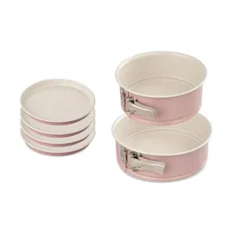 Dr. Oetker Set de 2 moules à manqué (18 cm et 20 cm) avec set de moules pour layer cake 17 cm - Antiadhésif - Acier céramique