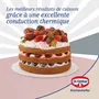 Dr. Oetker Set de 2 moules à manqué (18 cm et 20 cm) avec set de moules pour layer cake 17 cm - Antiadhésif - Acier céramique