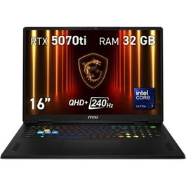 MSI Vector 16 HX AI A2XWHG-097XES - PC Portable 16" QHD+ 240Hz Intel Core Ultra 7 255HX 32 Go DDR5 RTX 5070 Ti 1 To SSD