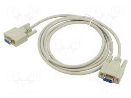 DELOCK Câble D-Sub 9pin socle à socle, Null-Modem, 1,8m, beige