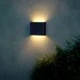 Generique Applique LED Medford 2x3W Noir pour Exterieur, Aluminium, Angle 120 Degres, 600 Lumens