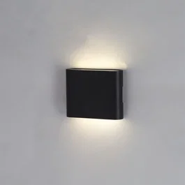 Generique Applique LED Medford 2x3W Noir pour Exterieur, Aluminium, Angle 120 Degres, 600 Lumens