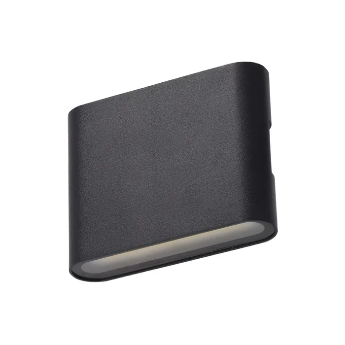 Generique Applique LED Medford 2x3W Noir pour Exterieur, Aluminium, Angle 120 Degres, 600 Lumens