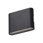 Generique Applique LED Medford 2x3W Noir pour Exterieur, Aluminium, Angle 120 Degres, 600 Lumens