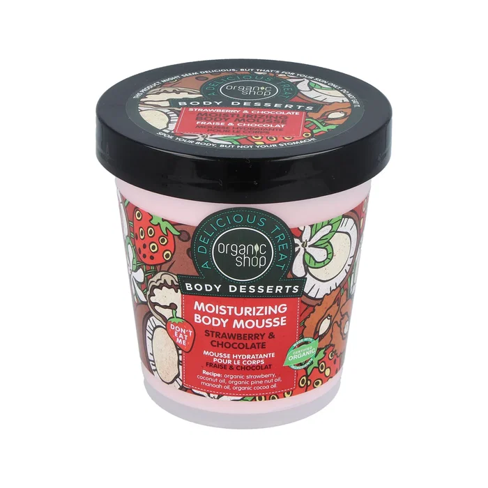 ORGANIC SHOP Mousse corporelle hydratante fraise-chocolat 450 ml ORGANIC SHOP Mousse corporelle hydratante fraise-chocolat 450 ml