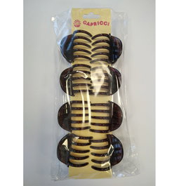 Brusi Lot de 8 pinces ovales grandes concha