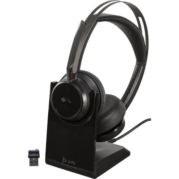 HP Poly Voyager Focus 2 UC - Headset sans fil avec station de charge - Noir