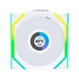 Lian Li UNI FAN SL120 Blanc, Pack de 3 Ventilateurs PWM Daisy-Chain 120mm