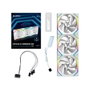 Lian Li UNI FAN SL120 Blanc, Pack de 3 Ventilateurs PWM Daisy-Chain 120mm